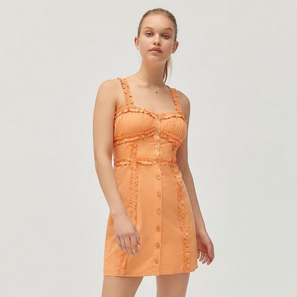 NWT Urban Outfitters Button Front Mini Dress
